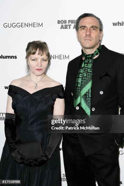 Chrissie Iles and Paolo Canevari attend ROB PRUITT's 2010 Art Awards at Webster Hall on December 8th, 2010 in New York City.