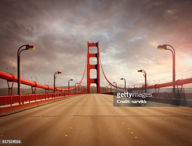 ponte del golden gate vuoto - san francisco california foto e immagini stock