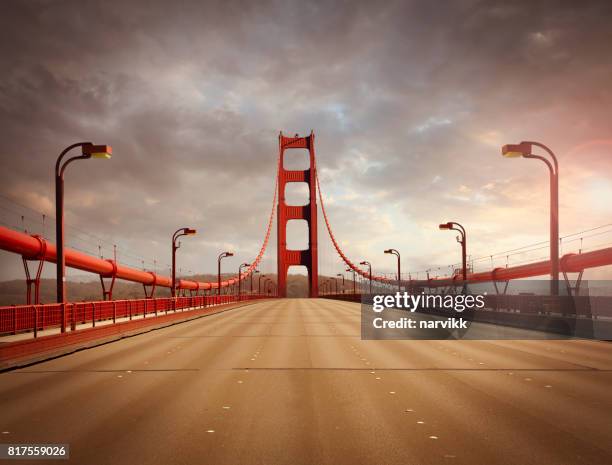 vazio ponte golden gate - são francisco califórnia - fotografias e filmes do acervo