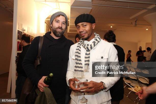 And DJ Spooky attend SLIDE LUCK Auction & Fundraiser Hosted By Patrick McMullan & DJ Spooky at Sandbox Studio on December 8, 2010 in New York City.