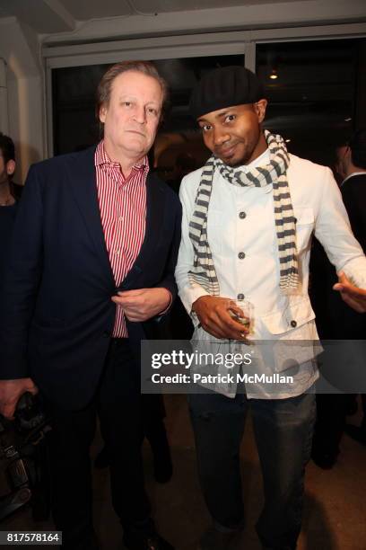 Patrick McMullan and DJ Spooky attend SLIDE LUCK Auction & Fundraiser Hosted By Patrick McMullan & DJ Spooky at Sandbox Studio on December 8, 2010 in...