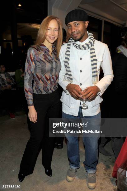 Janna Olson and DJ Spooky attend SLIDELUCK Auction and Fundraiser, Hosted by DJ SPOOKY and PATRICK MCMULLAN at Sandbox Studio on December 8, 2010 in...