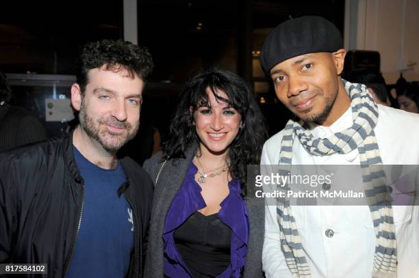 Jeff Newelt, Anna Assadi and DJ Spooky attend SLIDELUCK Auction and Fundraiser, Hosted by DJ SPOOKY and PATRICK MCMULLAN at Sandbox Studio on...