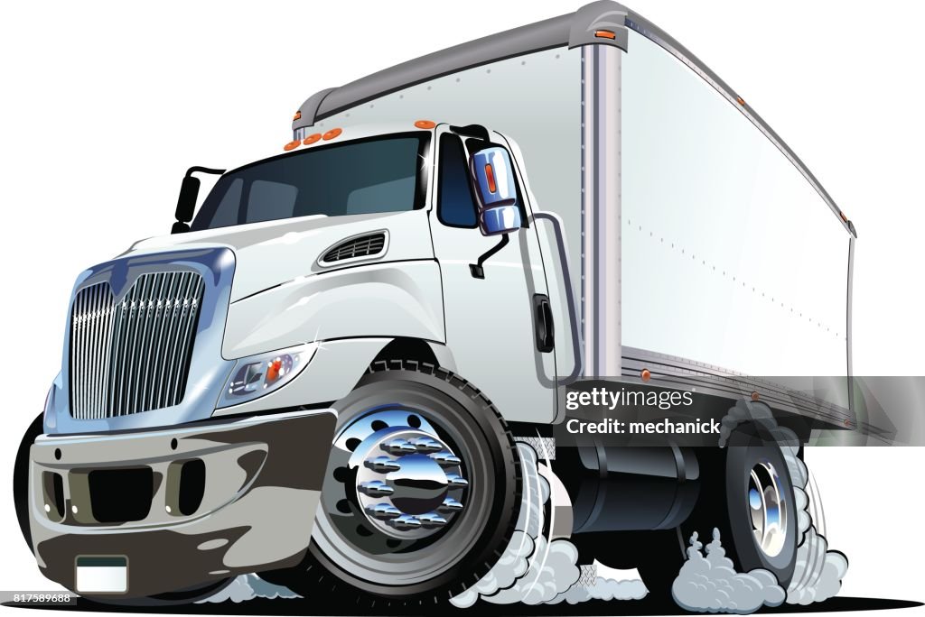 Dibujos Animados De Camiones De Entrega O De Carga Ilustración de stock -  Getty Images