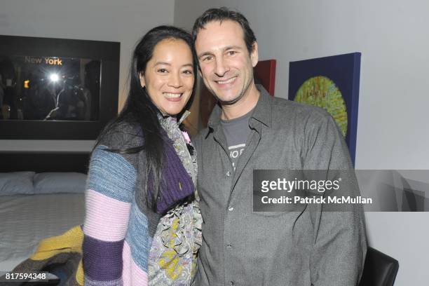 Sandra Siden Bell Lyster and David Schlachet attend 8TH ANNUAL BoCONCEPT/KOLDESIGN HOLIDAY PARTY at BoConcept on December 14, 2010 in New York City.