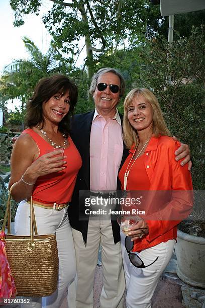 Sharon Friem , Jack Kelly, and Vania Brandao attend Trigg Ison Fine art exhibit for the work of Maxine Kim Stussy-Frankel at her home June 28, 2008...
