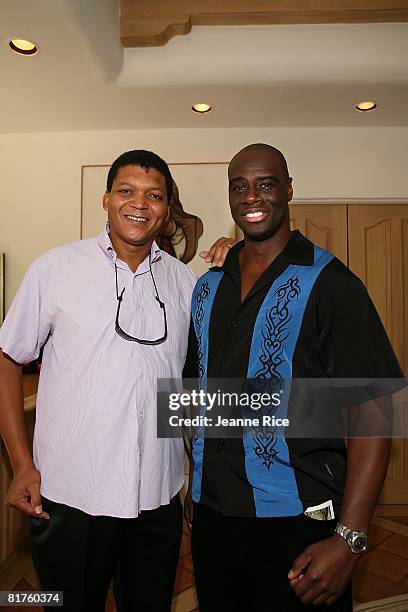 Maurice Allen , and Isaac Singleton Jr. Attend Trigg Ison Fine art exhibit for the work of Maxine Kim Stussy-Frankel at her home June 28, 2008 in Los...