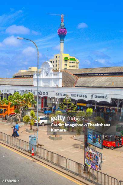colombo fort railway station, sri lanka. - colombo fort station stock pictures, royalty-free photos & images