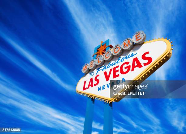 välkommen till las vegas-skylten - skylten welcome to fabulous las vegas nevada bildbanksfoton och bilder