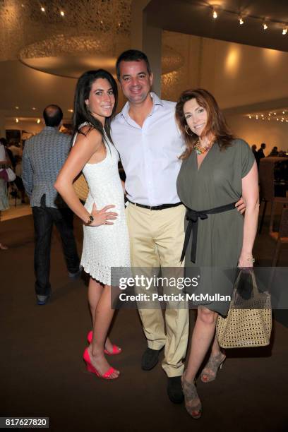 Laura De Gunzburg, Mimo Vedovi and Natalie De Gunzburg attend ART BASEL MIAMI BEACH 2010 at Miami Beach Convention Center on December 1, 2010 in...