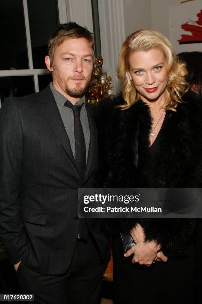 Norman Reedus and Laurie Holden attend Time Warner Cable Celebrated The Launch of New Signaturehome Suite of Services at The SignatureHome on...