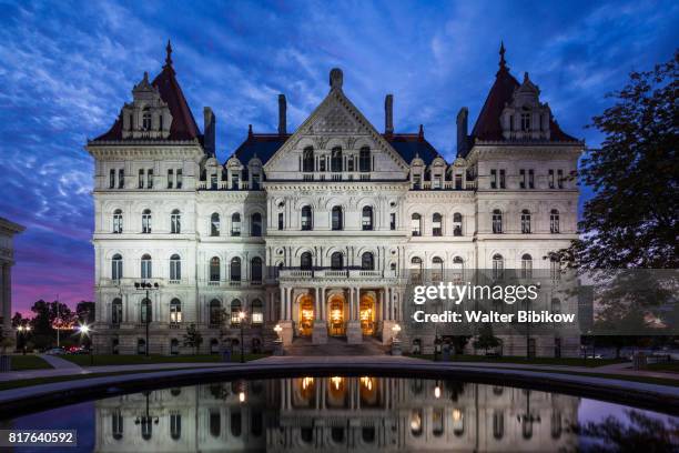 usa, new york, exterior - new york state capitol stock pictures, royalty-free photos & images