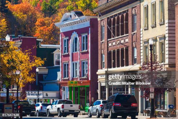 usa, new york, exterior - see saranac lake stock-fotos und bilder