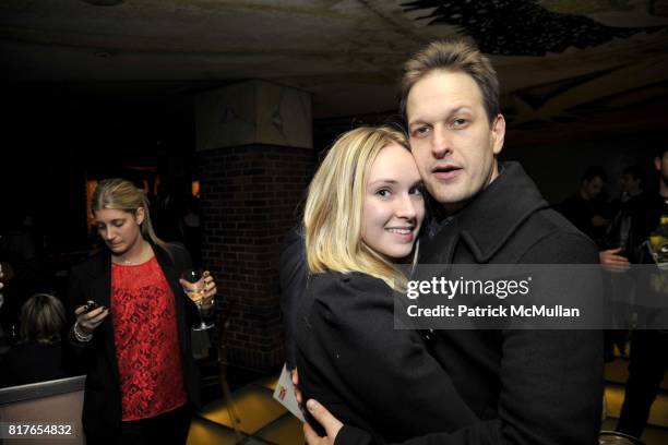 Sophie Flack and Josh Charles attend LAByrinth THEATER COMPANY Celebrity Charades After Party at HUDSON BAR at Hudson Hotel at Hudson Hotel on...