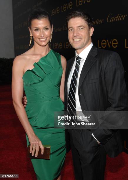 Actress Bridget Moynahan and CEO and President of Cartier North America Frederic de Narp arrive at the third annual Loveday celebration and Cartier...