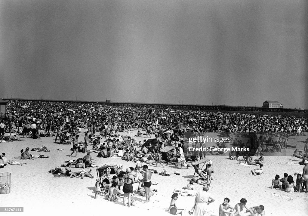 Crowded beach