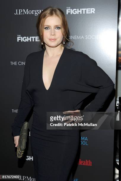Amy Adams attend THE CINEMA SOCIETY with MEN'S HEALTH & JP MORGAN CHASE FOUNDATION screening of "THE FIGHTER" to benefit THE CINEMA SCHOOL at SVA...