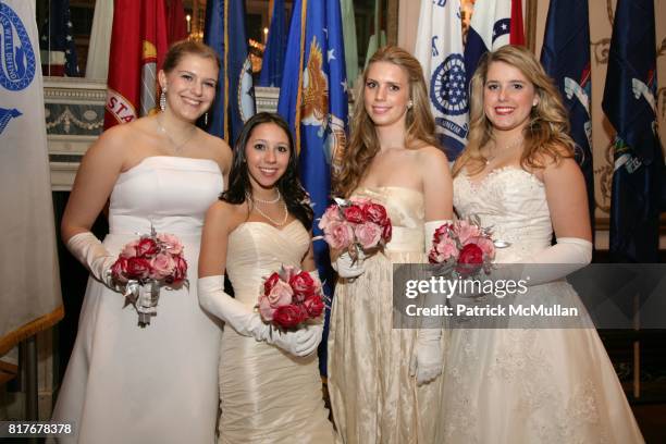 Kathleen Cummings DeMarse, Katherine Truglio, Hadley Nagel and Grace Quick attend THE 56TH INTERNATIONAL DEBUTANTE BALL at Waldorf Astoria on...