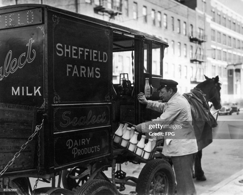 Horsedrawn Milk Wagon