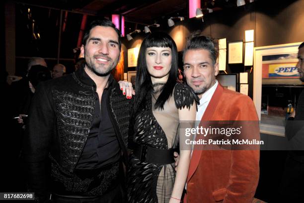 Rodrigo Otazu, Cucu Diamantes and Carlos Mota attend AID FOR AIDS "My Hero Gala" at Kimmel Center on December 7, 2010 in New York City.