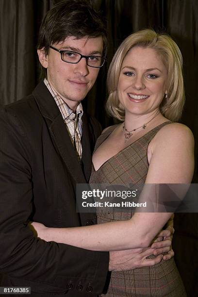 Abe Forsythe and Helen Dallimore attend the nominations for the 2008 Helpmann Awards at Her Majesty's Theatre on June 30, 2008 in Melbourne,...