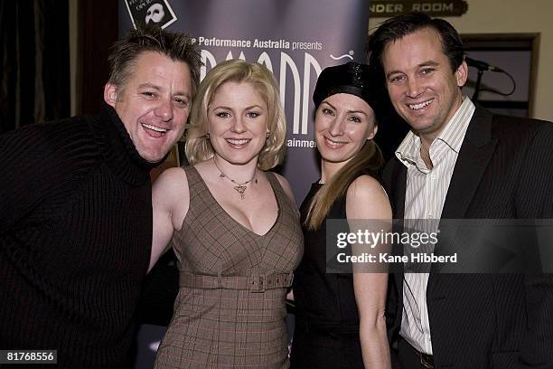 Rodney Dobson ,Helen Dallimore, Lisa McCune and Ian Stenlake attend the nominations for the 2008 Helpmann Awards at Her Majesty's Theatre on June 30,...