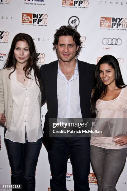 Nora von Waldstatte, Edgar Ramirez and Yanillys Perez attend THE TEMPEST Premiere, The 48th New York Film Festival at Alice Tully Hall on October 2,...