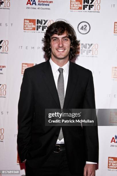 Andrew Jenks attends THE TEMPEST Premiere, The 48th New York Film Festival at Alice Tully Hall on October 2, 2010 in New York City.