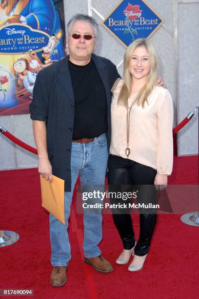 Alan Menken and Anna Rose attend WALT DISNEY STUDIOS HOME ENTERTAINMENT HOSTS A SING-A-LONG PREMIERE OF BEAUTY AND THE BEAST at El Capitan Theatre on...