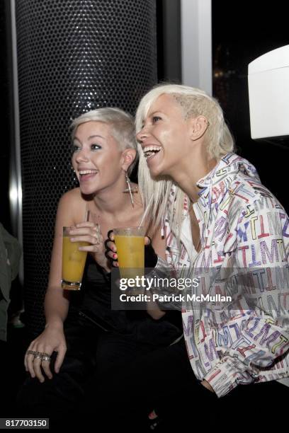 Amanda Leigh Dunn and Jane Bang attend EMPOWERING WOMEN THROUGH MUSIC INITIATIVE by MUSIC UNITES at The Standard's Le Bain on October 4, 2010 in New...