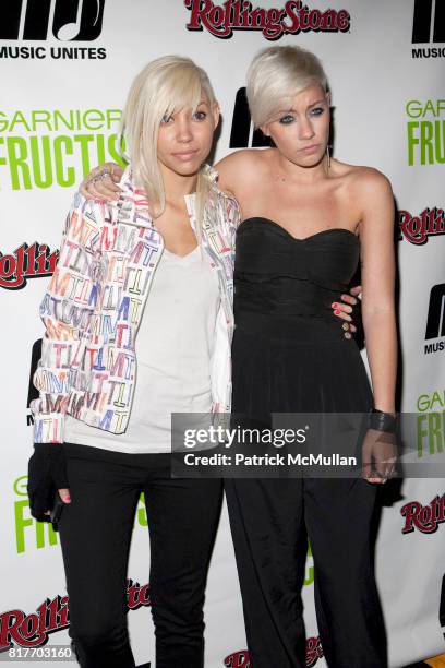 Jane Bang and Amanda Leigh Dunn attend EMPOWERING WOMEN THROUGH MUSIC INITIATIVE by MUSIC UNITES at The Standard's Le Bain on October 4, 2010 in New...
