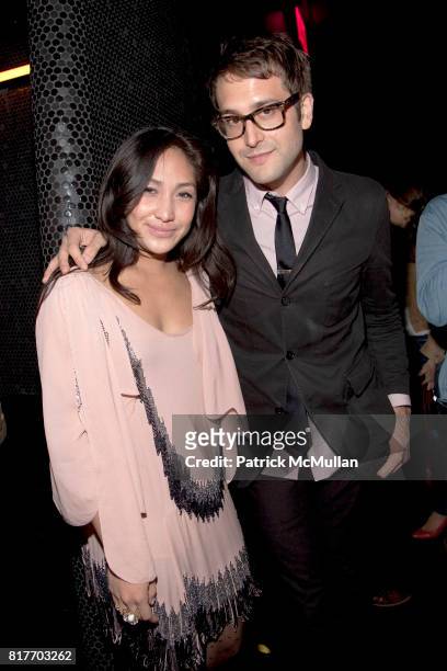 Christine Nebiar and Alex Suarez attend EMPOWERING WOMEN THROUGH MUSIC INITIATIVE by MUSIC UNITES at The Standard's Le Bain on October 4, 2010 in New...