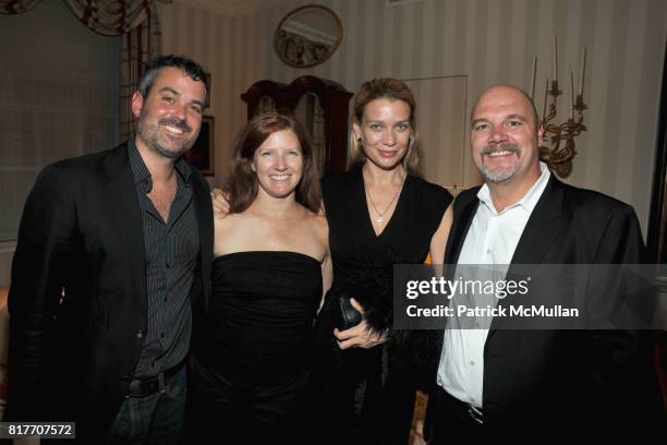 Chris Talbott, Hollie Cislo, Laurie Holden and Bill Livermore attend Kick Off Party in support of SOMALY MAM FOUNDATION Hearts and Hands Gala at Home...