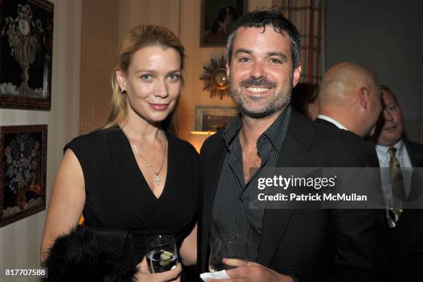 Laurie Holden and Chris Talbott attend Kick Off Party in support of SOMALY MAM FOUNDATION Hearts and Hands Gala at Home of Cathy Hardwick on October...