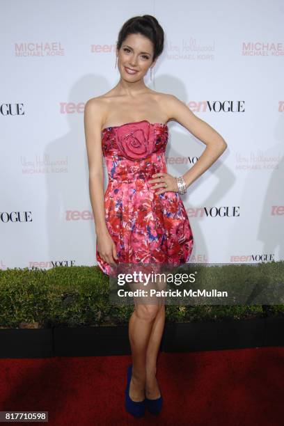 Ali Cobrin attends "8th Annual Teen Vogue Young Hollywood Party" for Red Carpet at Paramount Studios on October 1, 2010 in Hollywood, California.