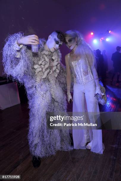 Nikolay Saveliev and Katie Gallagher attend Halloween Party to Celebrate the New Issue VISIONAIRE 59 FAIRYTALE at MoMA PS1 at MoMA PS1 on October 30,...
