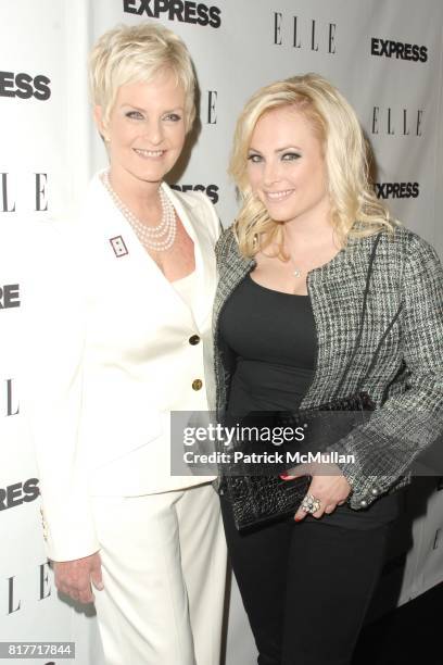 Cindy McCain and Meghan McCain attend Elle and Express Host "25 at 25" Event at Palihouse on October 7, 2010 in West Hollywood, California.