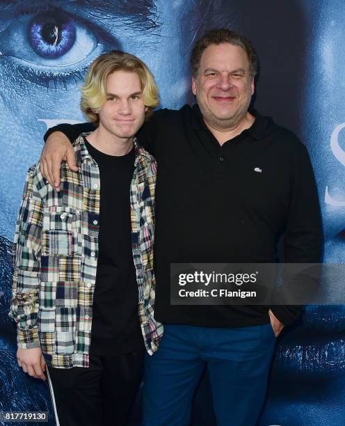 Jeff Garlin, Duke Garlin attends the Season 7 Premiere Of HBO's "Game Of Thrones" at Walt Disney Concert Hall on July 12, 2017 in Los Angeles,...