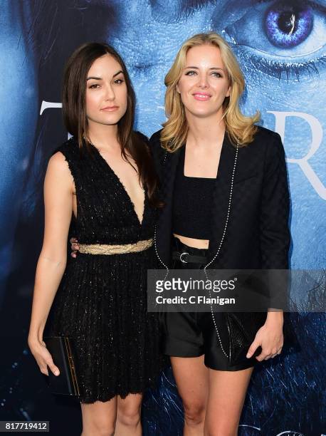 Sasha Grey and guest attend the Season 7 Premiere Of HBO's "Game Of Thrones" at Walt Disney Concert Hall on July 12, 2017 in Los Angeles, California.