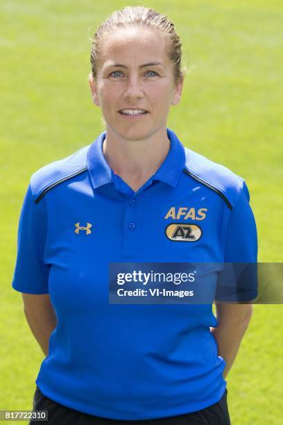 Physiotherapist Jacqueline van Stralen during the team presentation of Jong AZ Alkmaar on July 18, 2017 at Afas training centre in Zaanstad, The...