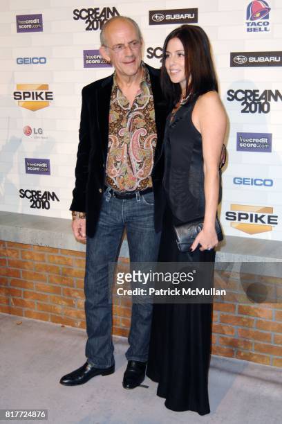 Christopher Lloyd, Lisa Loiacono attend Spike TV's "SCREAM 2010" at The Greek Theatre on October 16, 2010 in Griffith Park, California.