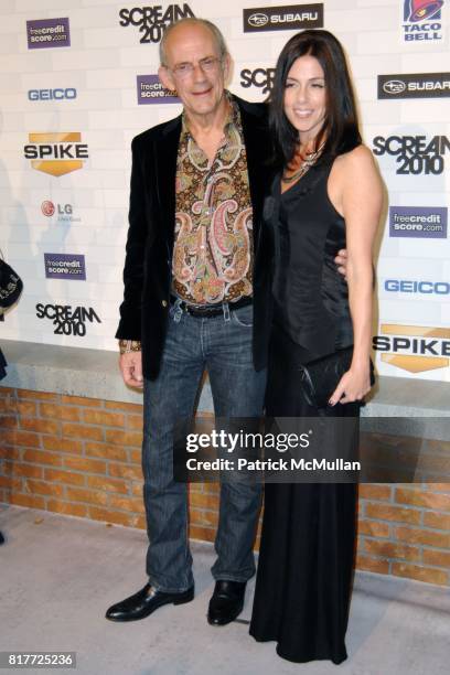 Christopher Lloyd, Lisa Loiacono attend Spike TV's "SCREAM 2010" at The Greek Theatre on October 16, 2010 in Griffith Park, California.