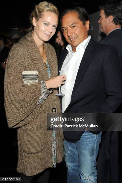 Lauren Dupont and Daniel Romualdez attend GIORGIO ARMANI & THE CINEMA SOCIETY host a screening of "FAIR GAME" at The Museum of Modern Art on October...