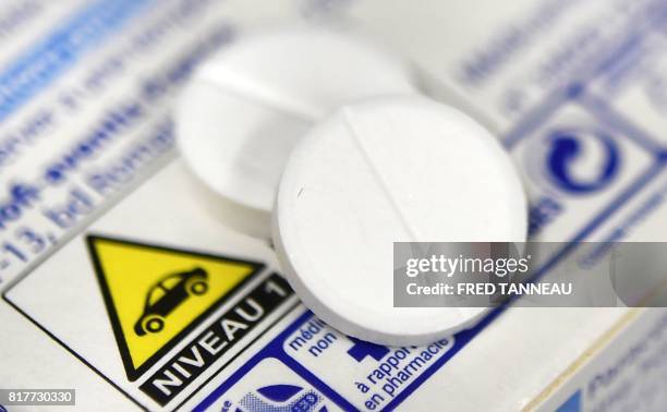 This photograph taken on July 18 shows pills which contain codeine in a pharmacy in Quimper, western France. - In France Codeine-based medicines will...