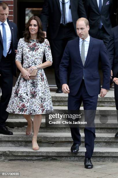 Prince William, Duke of Cambridge and Catherine, Duchess of Cambridge visit the Stutthof concentration camp during an official visit to Poland and...