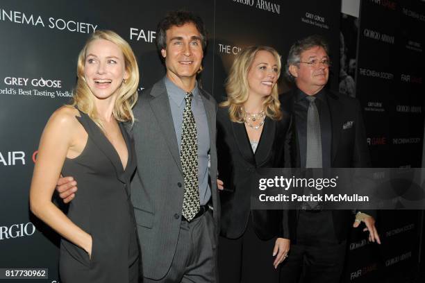 Naomi Watts, Doug Liman , Valerie Plame and Joe Wilson attend GIORGIO ARMANI & THE CINEMA SOCIETY host a screening of "FAIR GAME" at The Museum of...