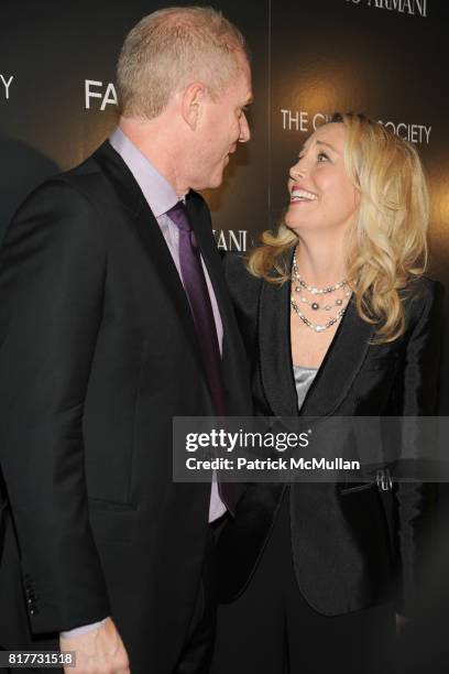 Noah Emmerich and Valerie Plame attend GIORGIO ARMANI & THE CINEMA SOCIETY host a screening of "FAIR GAME" at The Museum of Modern Art on October 6,...