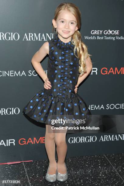 Ashley Gerasimovich attends GIORGIO ARMANI & THE CINEMA SOCIETY host a screening of "FAIR GAME" at The Museum of Modern Art on October 6, 2010 in New...