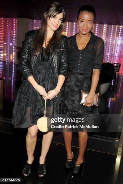 Chantille Boudousque and Genevieve Jones attend GIORGIO ARMANI & THE CINEMA SOCIETY host a screening of "FAIR GAME" at The Museum of Modern Art on...