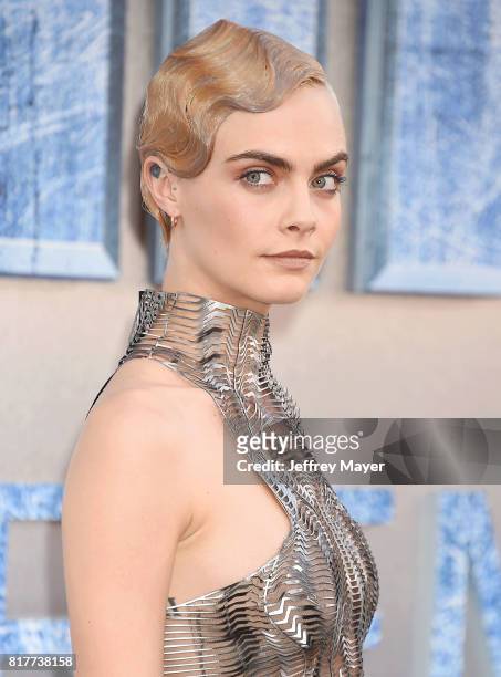 Actress/model Cara Delevingne arrives at the Premiere Of EuropaCorp And STX Entertainment's 'Valerian And The City Of A Thousand Planets' at TCL...